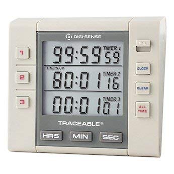 Cole-Parmer triple-display clock/timer, NIST-traceable calibration report