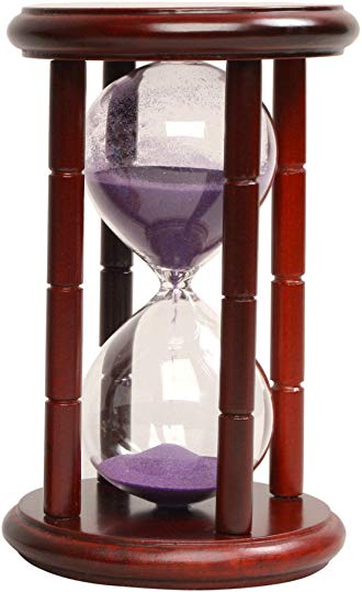G.W. Schleidt 40015CH-P Sand Timer 15 Minute Purple Sand in Cherry Stand 6.5-Inch