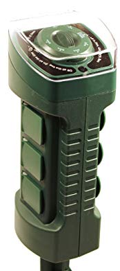 Westek TM19DOLB 6-Outlet Photocell Stake Timer, Green