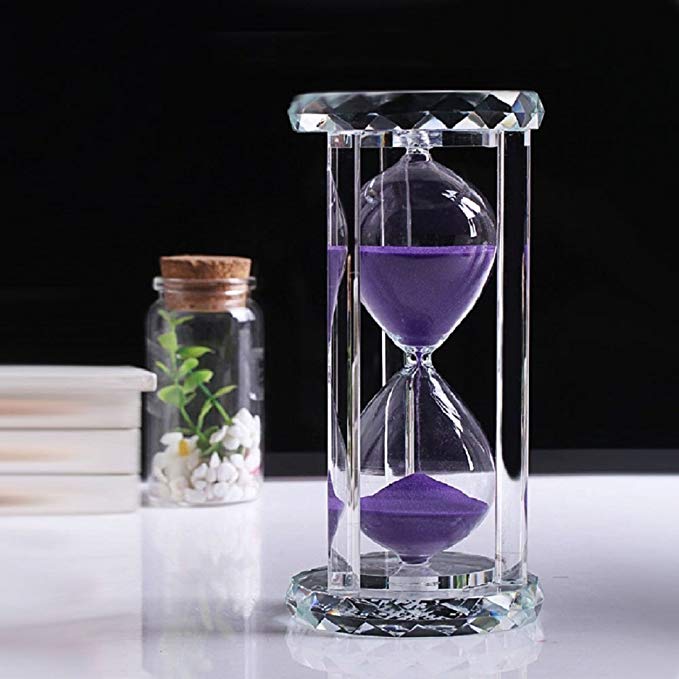 KOZYHOUSE 30 Minute Hourglass Timer with Purple Sand and Gift Box