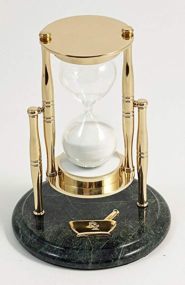 Desk Accessories - 30 Minute Hourglass Sand Timer On Marble Base - Pharmacist